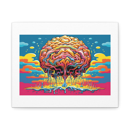 Tree of Psychedelics, Consciousness and Neuroscience Abstract Art Print on Satin Canvas