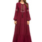 Vireous Embroidered Heritage Robe Long Dress