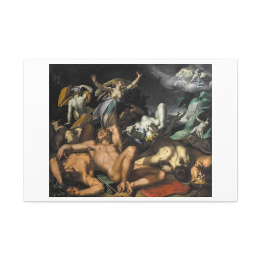 Apollo and Diana Punishing Niobe by Killing her Children (1591) by Abraham Bloemaert, from the Original, Art Print on Canvas