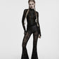 Punk Rave Morrigan Cross-Embroidered Mesh Top