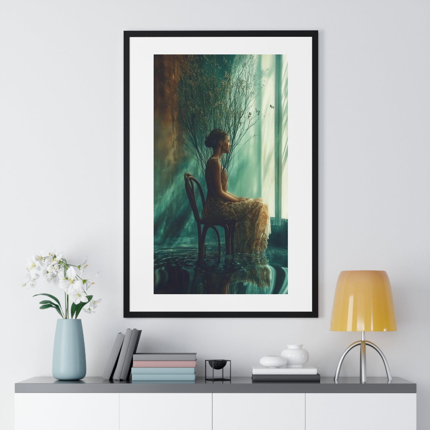 Life, Abstract Art 'Designed by AI' Framed Print