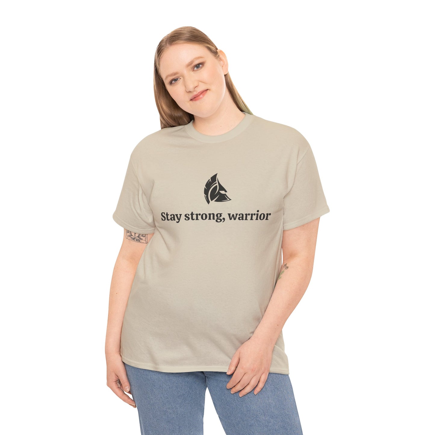 Stay Strong, Warrior Cotton T-Shirt