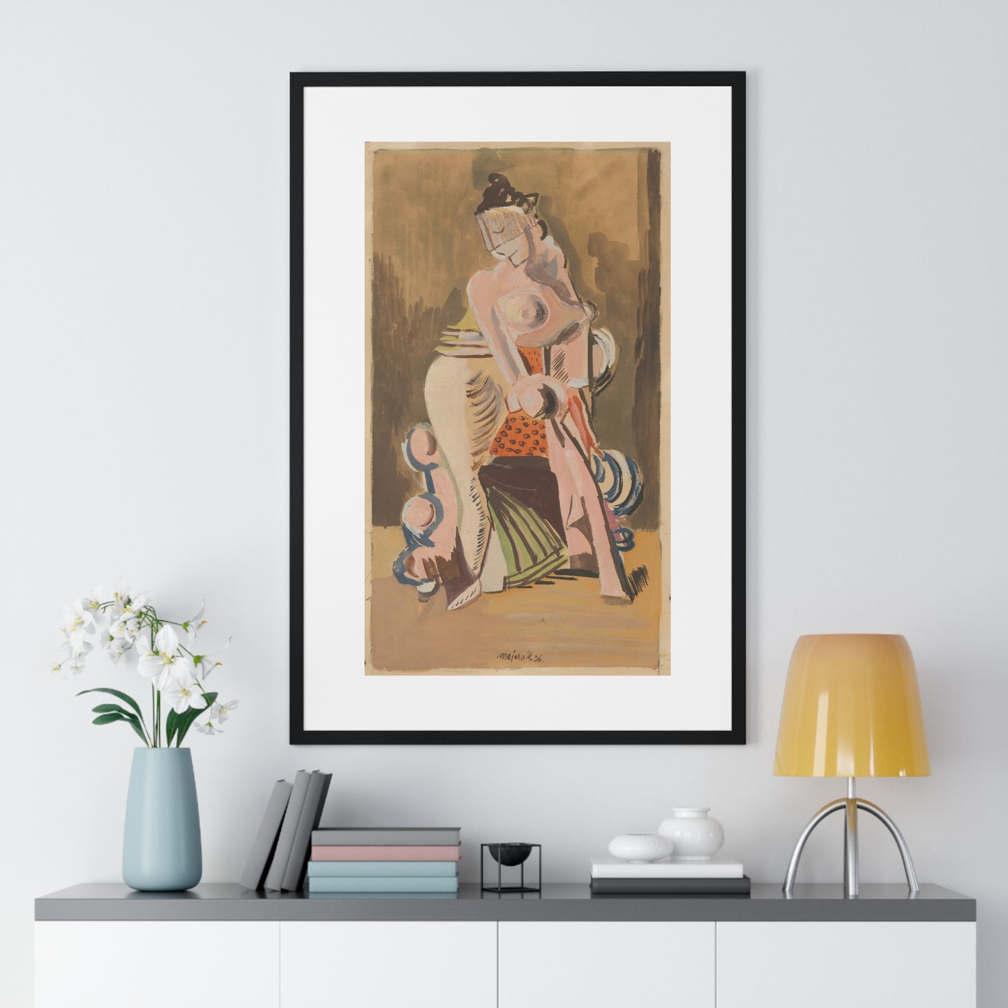 Widow (1936) by Cyprián Majerník, from the Original, Wooden Framed Print