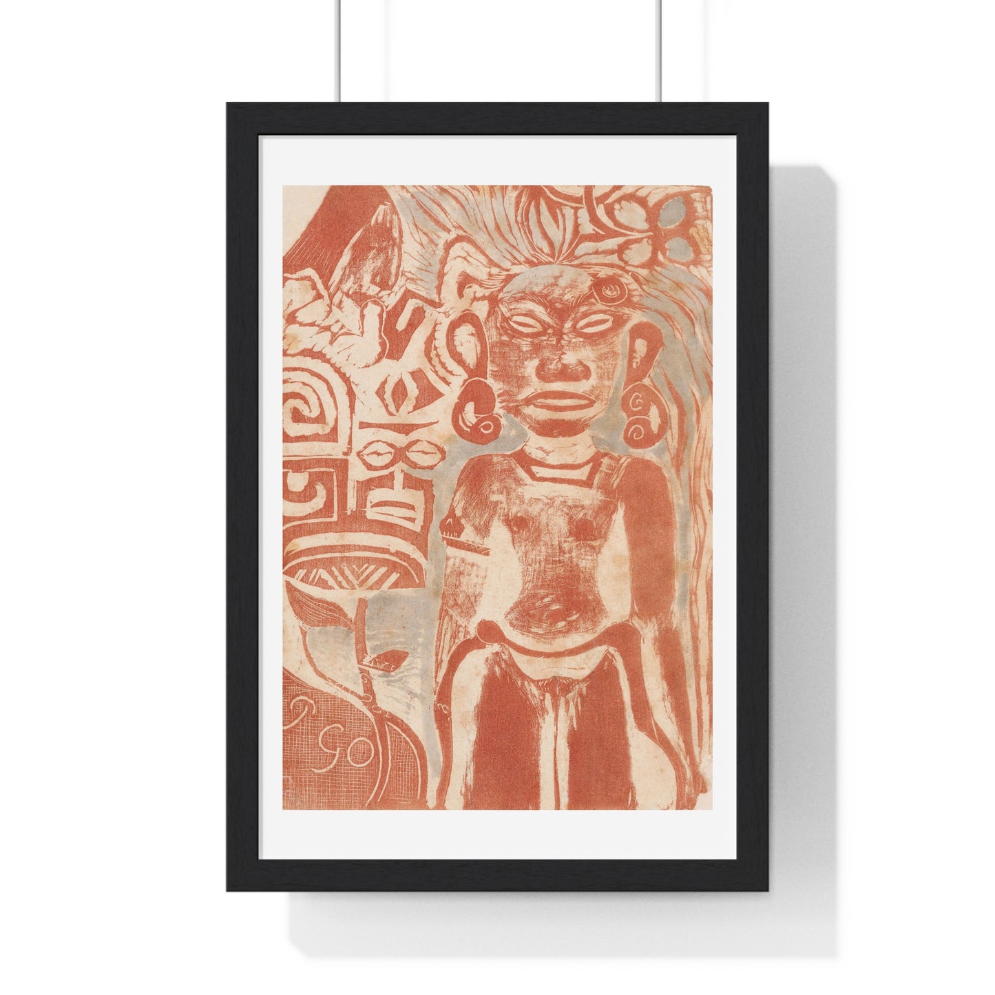 Tahitian Idol the Goddess Hina (1894–1895) by Paul Gauguin, from the Original, Framed Art Print