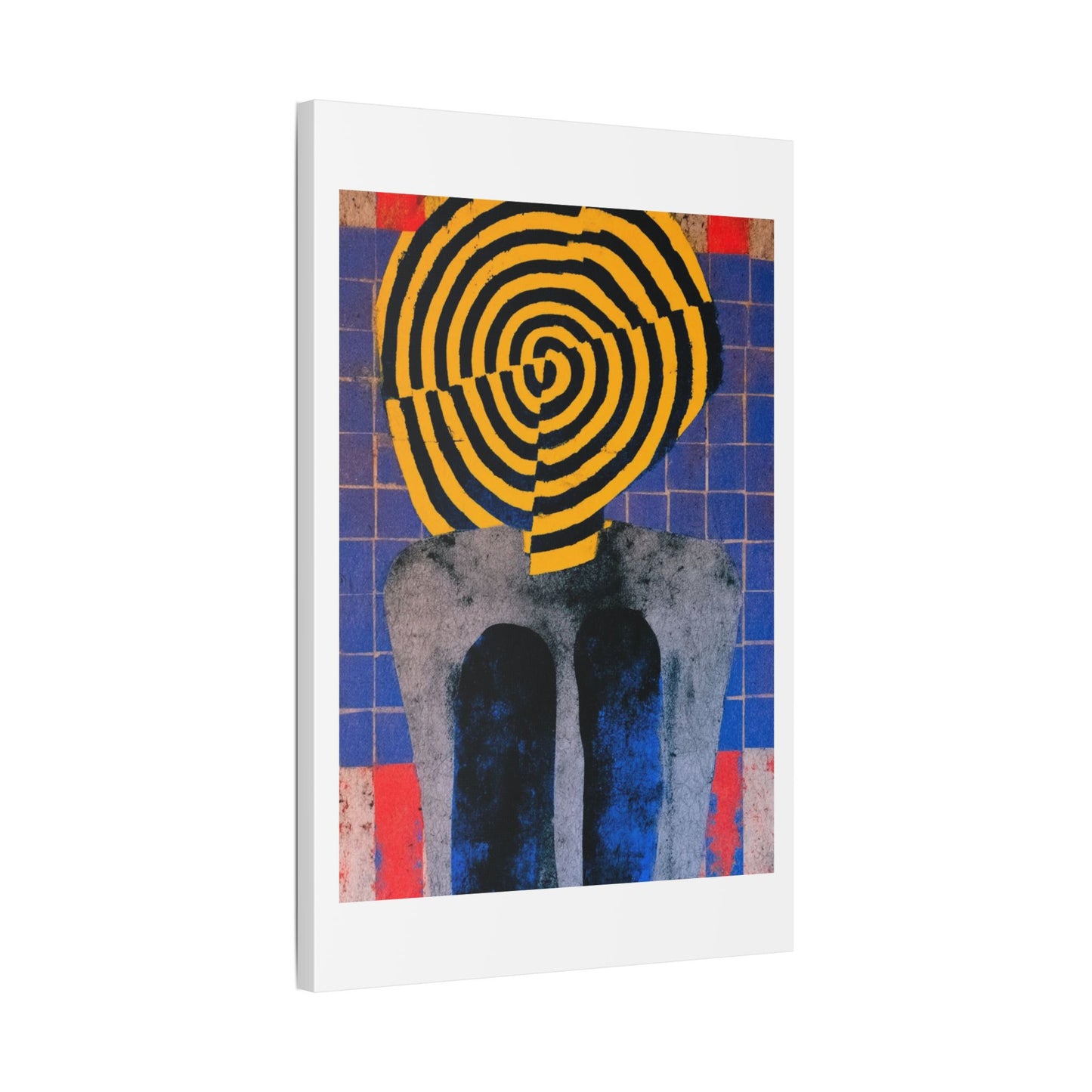 Woman Portrait from Behind, Bold Decor Art 'Designed by AI' Canvas Print