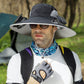 Outdoor Wide-Brim Sun Hat with USB Charging, Solar-Powered Cooling
