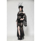 Dark in Love Delaney Gothic Romantic Lace Flare-Sleeve Top
