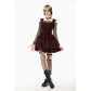 Dark in Love Morrigan Tartan Lace-Up Dress in Black