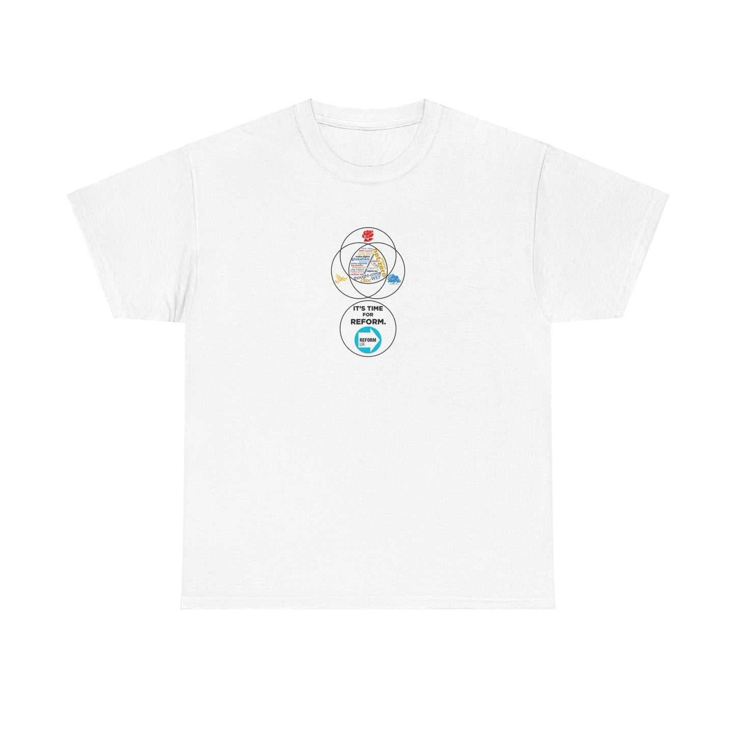 Reform Shop: Anti WEF, Vote Reform UK T-Shirt