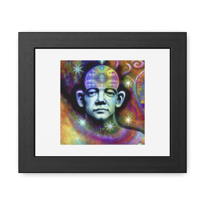 Faces of Human Consciousness 'Designed by AI' Wooden Framed Print