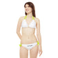 'Not a Dude' Women's Printed White Strappy Bikini Set