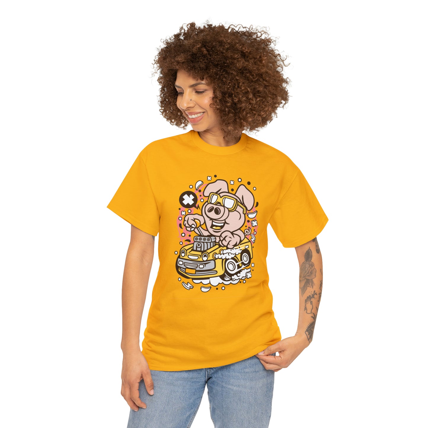 Oink Hot Rod Cartoon T-Shirt