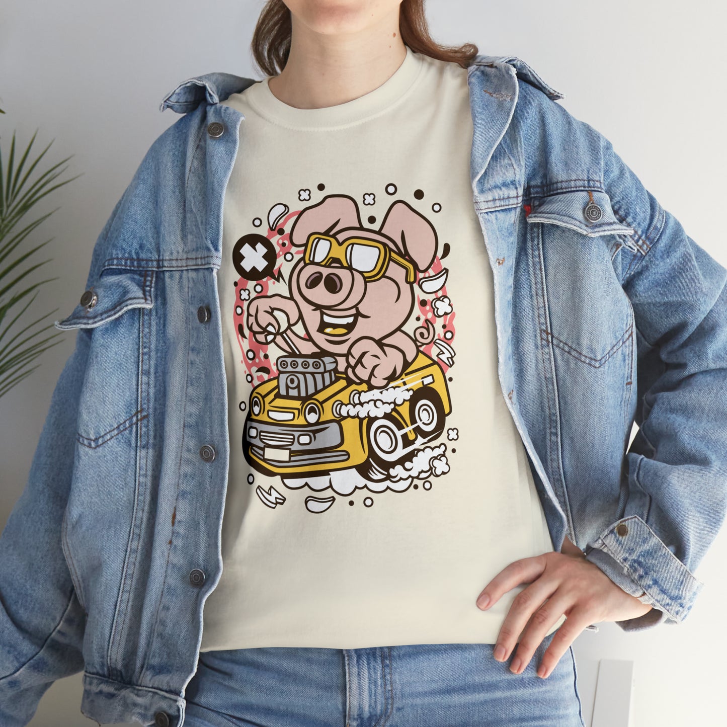 Oink Hot Rod Cartoon T-Shirt