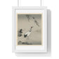 Traditional Portrait of a Beautiful Japanese Crane by Kano Motonobu (1476-1559) from the Original, Framed Print