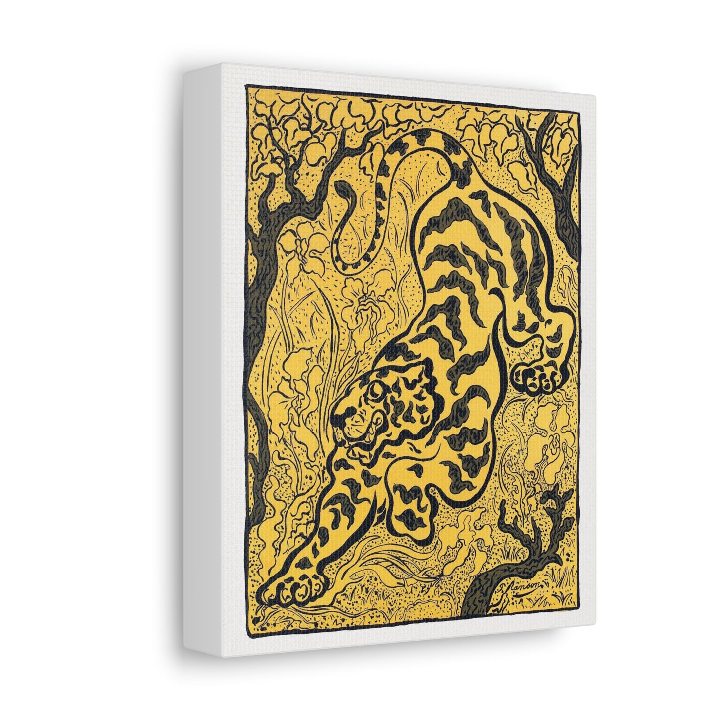 Tigre dans les Jungles 'Tiger in the Jungle' (1893) by Paul Ranson, Art Print from the Original on Canvas