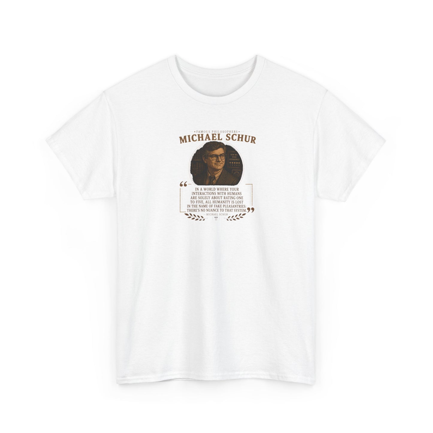 Michael Schur on Modern Society and Moral Exhaustion, Philosophy Tribute T-Shirt