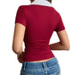 Vireous Women's New Season Lapel Collar Polo Shirt