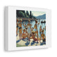 Sunday Afternoon On The Island of La Grande Jatte Bikini Women Pointillism Art Print ' Designed by AI' on Satin Canvas