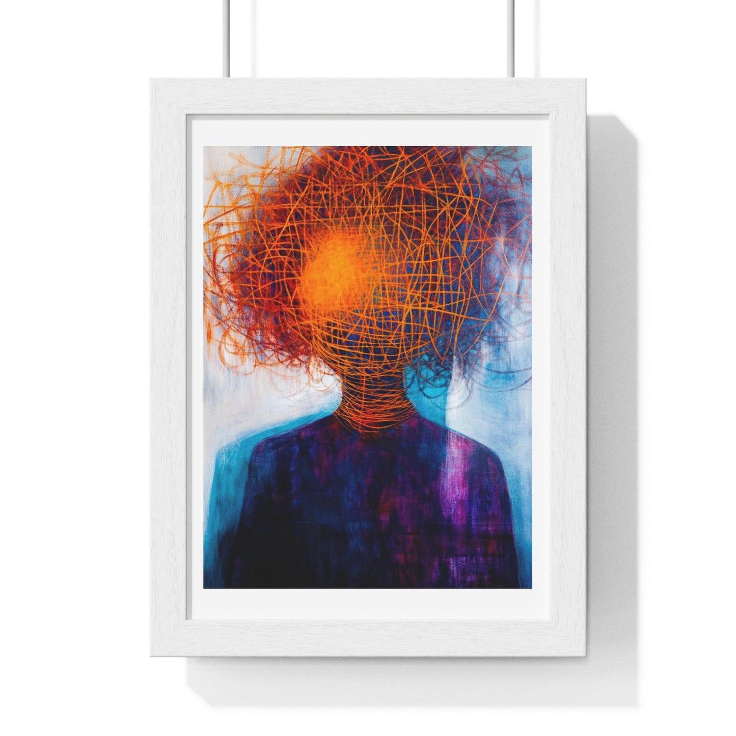 A Mind Adrift II, Abstract Art 'Designed by AI', Framed Print