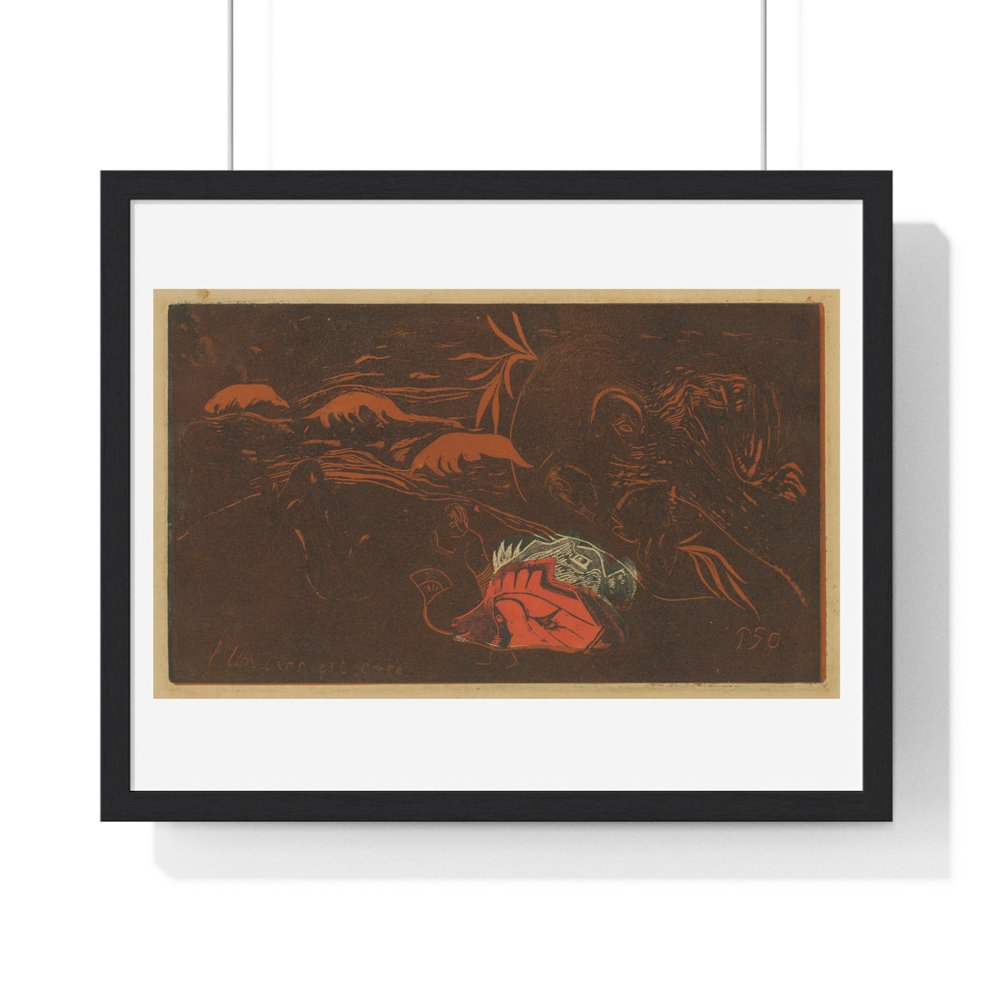 The Universe is Created (circa 1894) by Paul Gauguin and Louis Roy, Framed Art Print