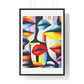 Lips Abstract Art 'Designed by AI' Framed Art Print