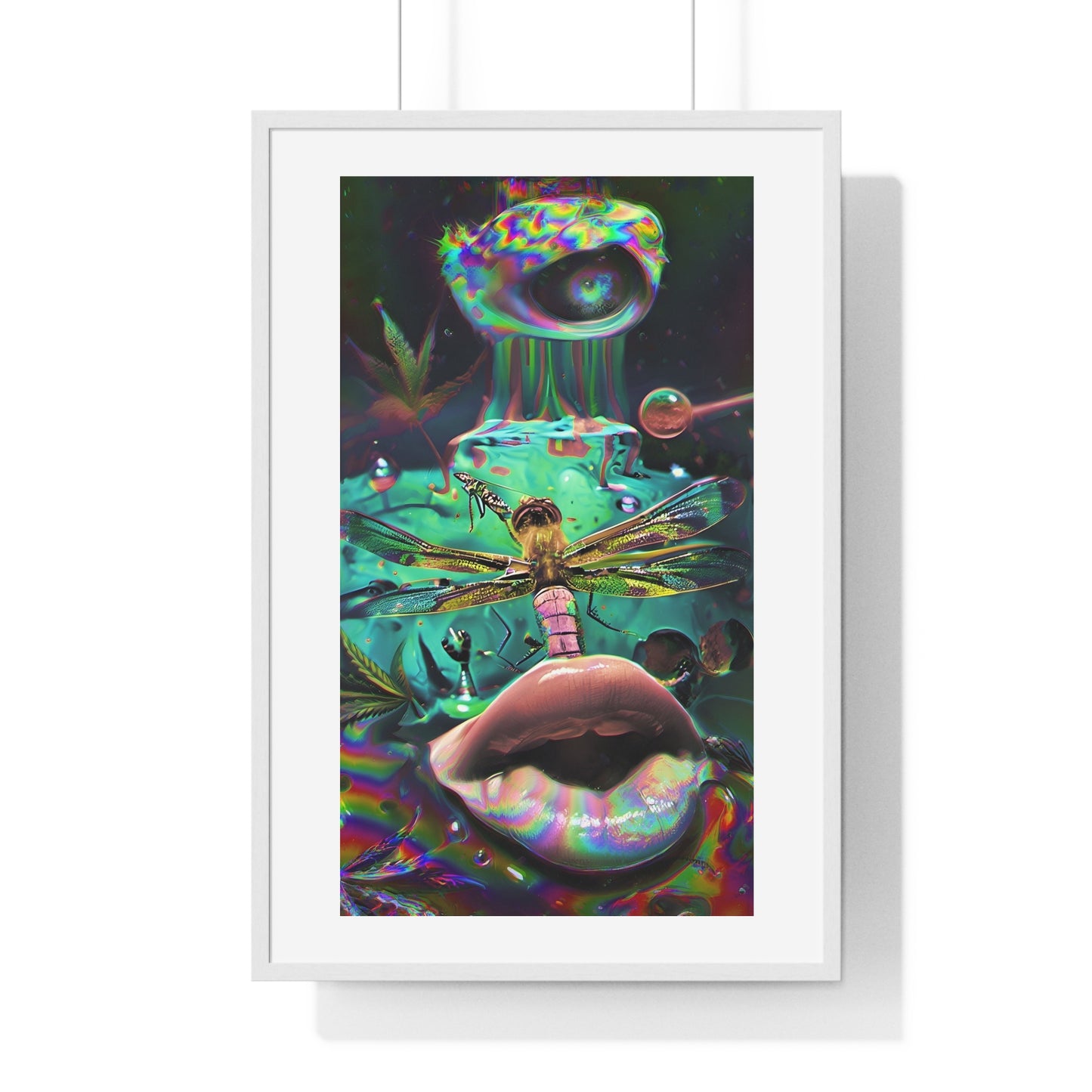 Gaia Psychedelic Art 'Designed by AI' Framed Art Print