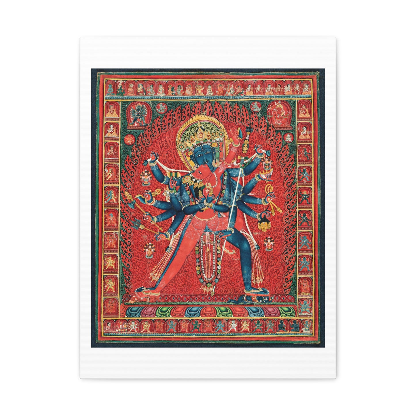 Chakrasamvara and Consort Vajravarahi (1450–1500) Canvas Art Print from the Original