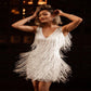 Vireous Shimmering Strand Cocktail Dress