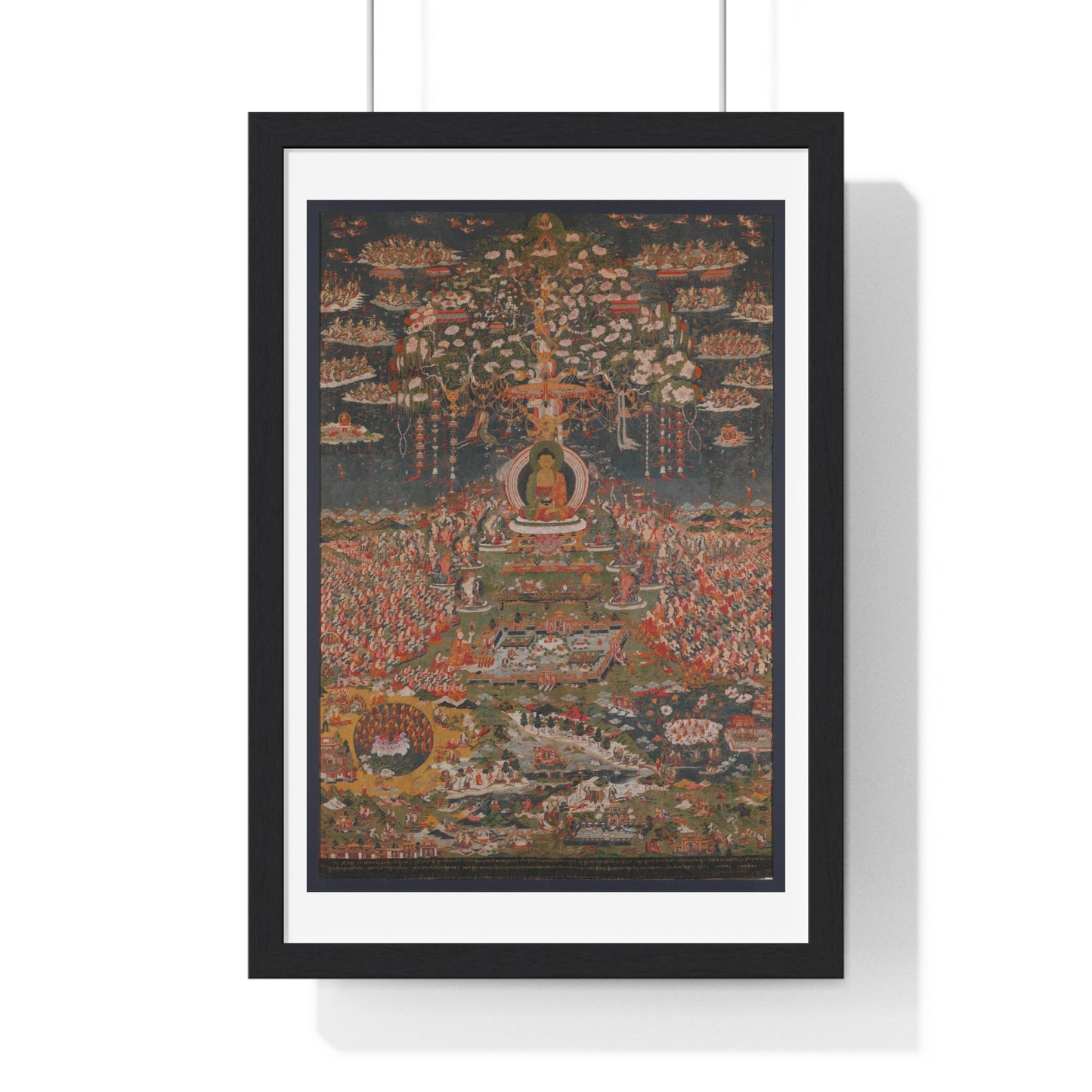 Amitabha or Infinite Light, the Buddha of the Western Pure Land 'Sukhavati' (circa 1700) Tibet, from the Original, Framed Art Print