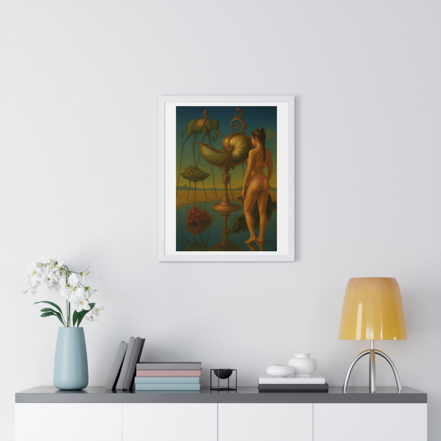 Waterfront Reality Distortion, Surrealist Art, Large Decor Print