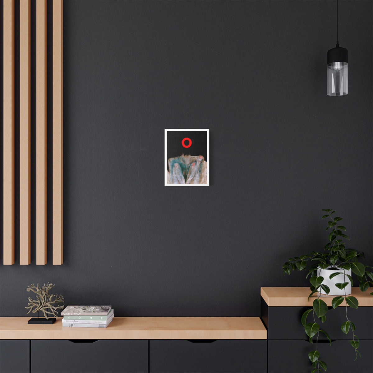 Eclipse, Neo-Surrealism, Art Print on Satin Canvas, Stretched