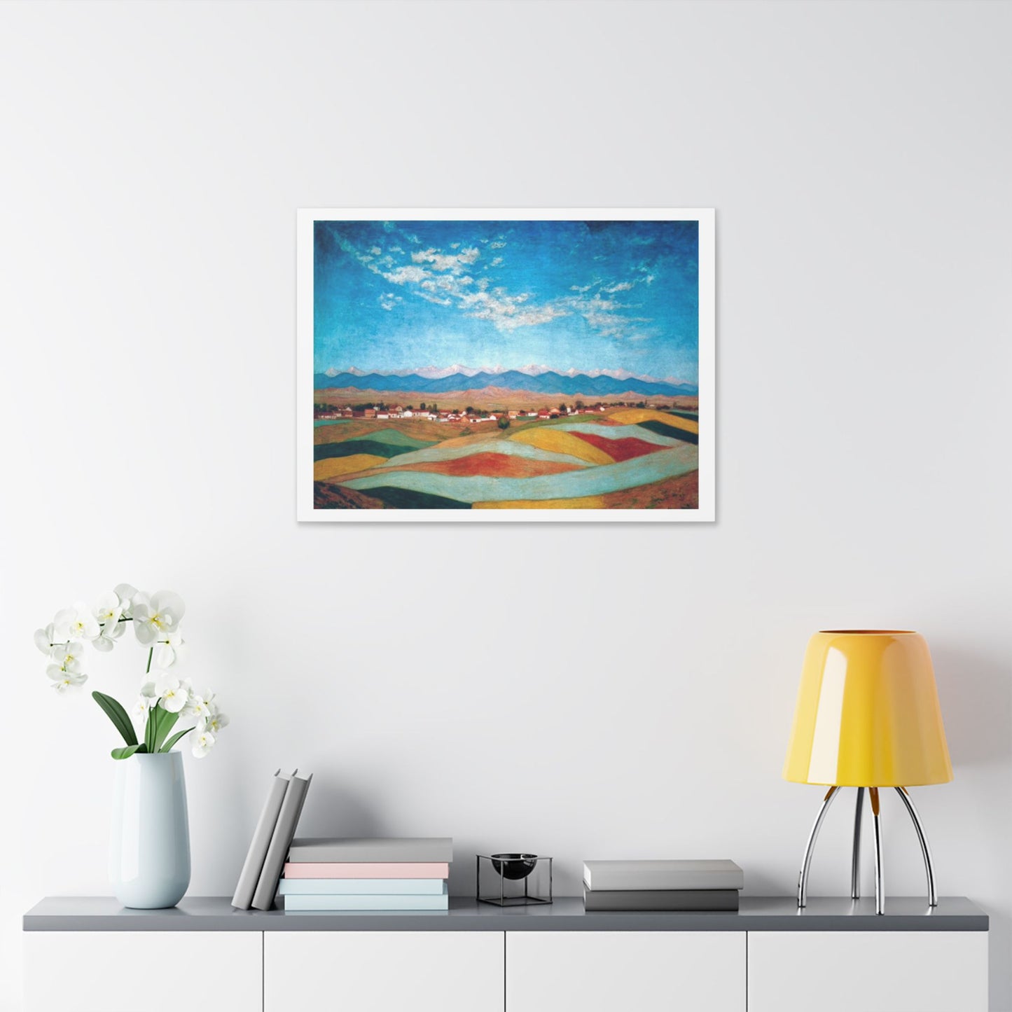 American Autumn Landscape, Pastel Art 'Designed by AI' Canvas Art Print