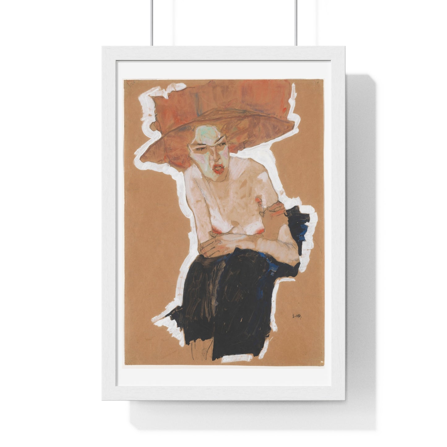 Die Hämische 'The Malicious One' (1910) by Egon Schiele, from the Original, Framed Art Print