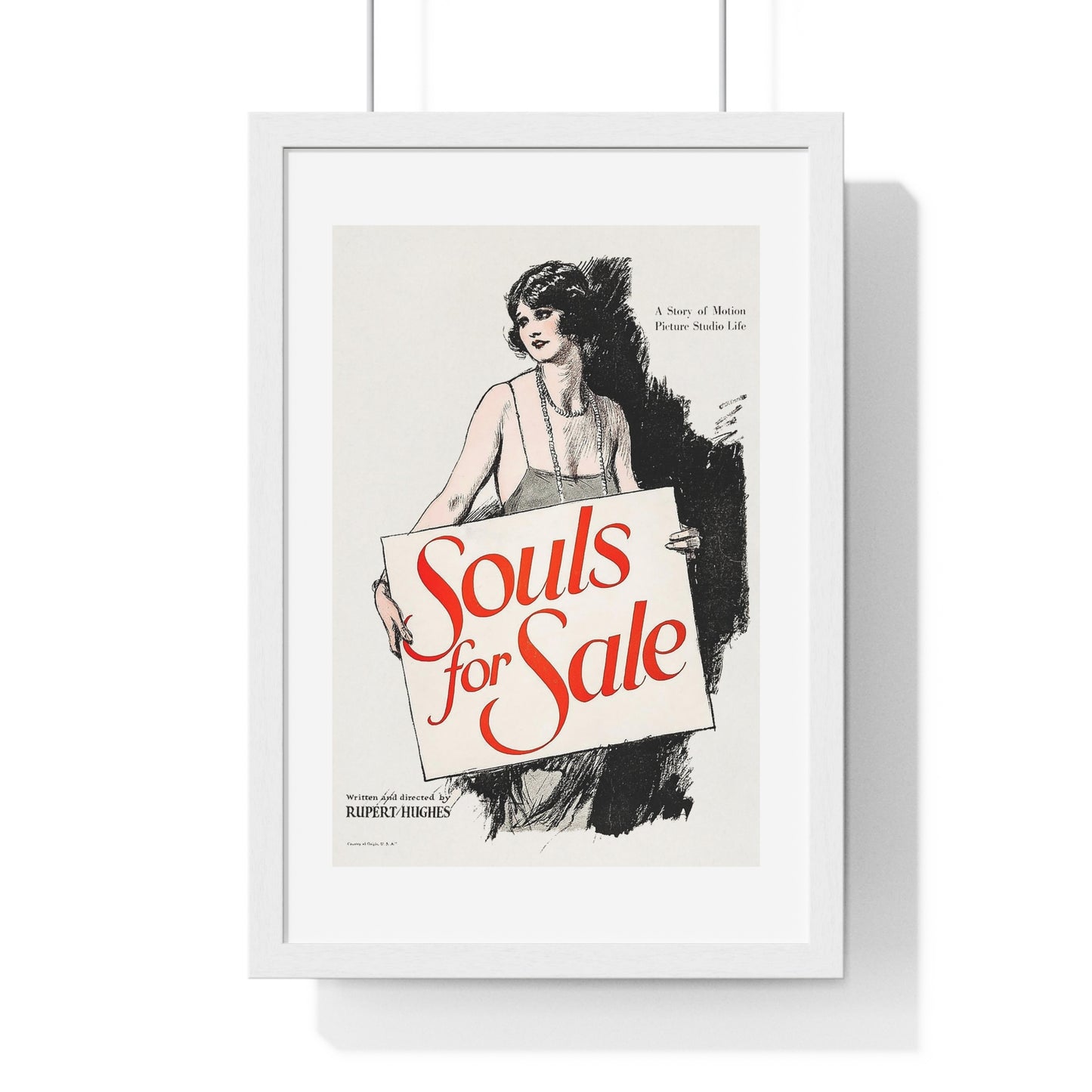 Souls for Sale Poster (1923) Chromolithograph by Goldwyn Pictures, from the Original, Framed Art Print