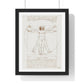 Vitruvian Man (circa 1490) by Leonardo da Vinci, from the Original, Framed Art Print