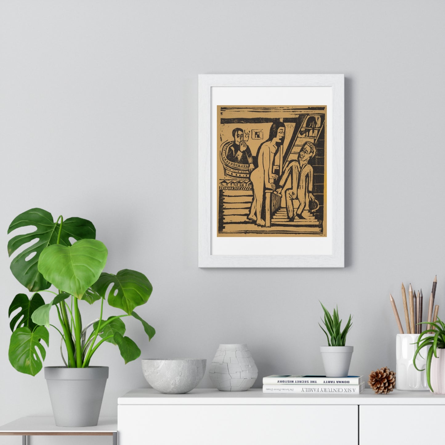 The Visit (1923) by Ernst Ludwig Kirchner, from the Original, Framed Art Print
