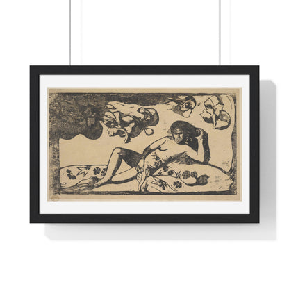 The Queen of Beauty -- Langorous (1898) by Paul Gauguin, from the Original, Framed Art Print