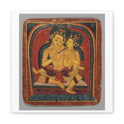 Initiation Card 'Tsakali' Akashagarbha (circa 1420), Tibet, Art Print from the Original on Canvas