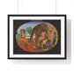 Hindu Deities Shiva, Chhinnamasta, Kamadeva and Rati, 19th Century Gouache Painting by an Indian Artist, Framed Print
