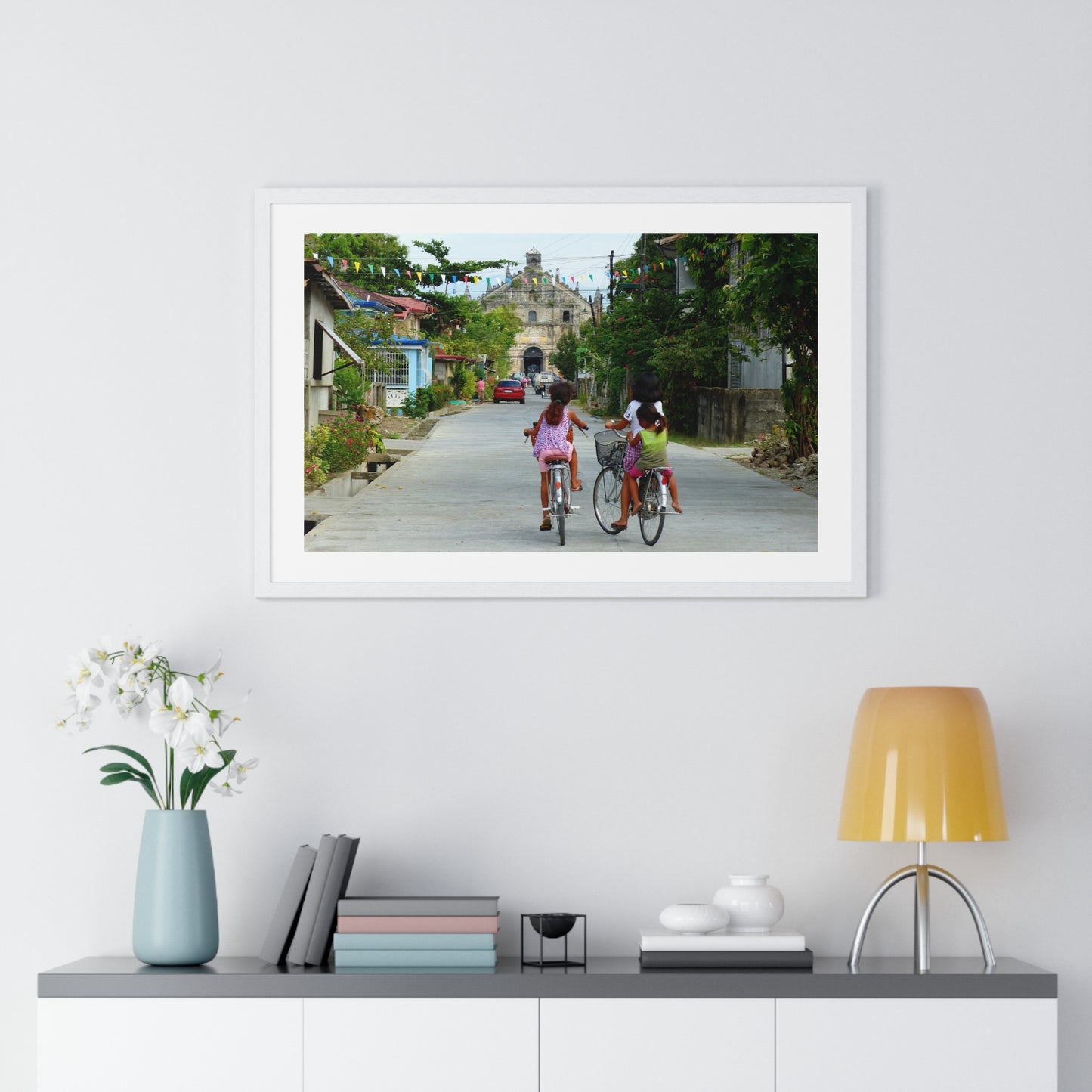 Street Scene, Philippines, Photographic Art, from the Original, Framed Print