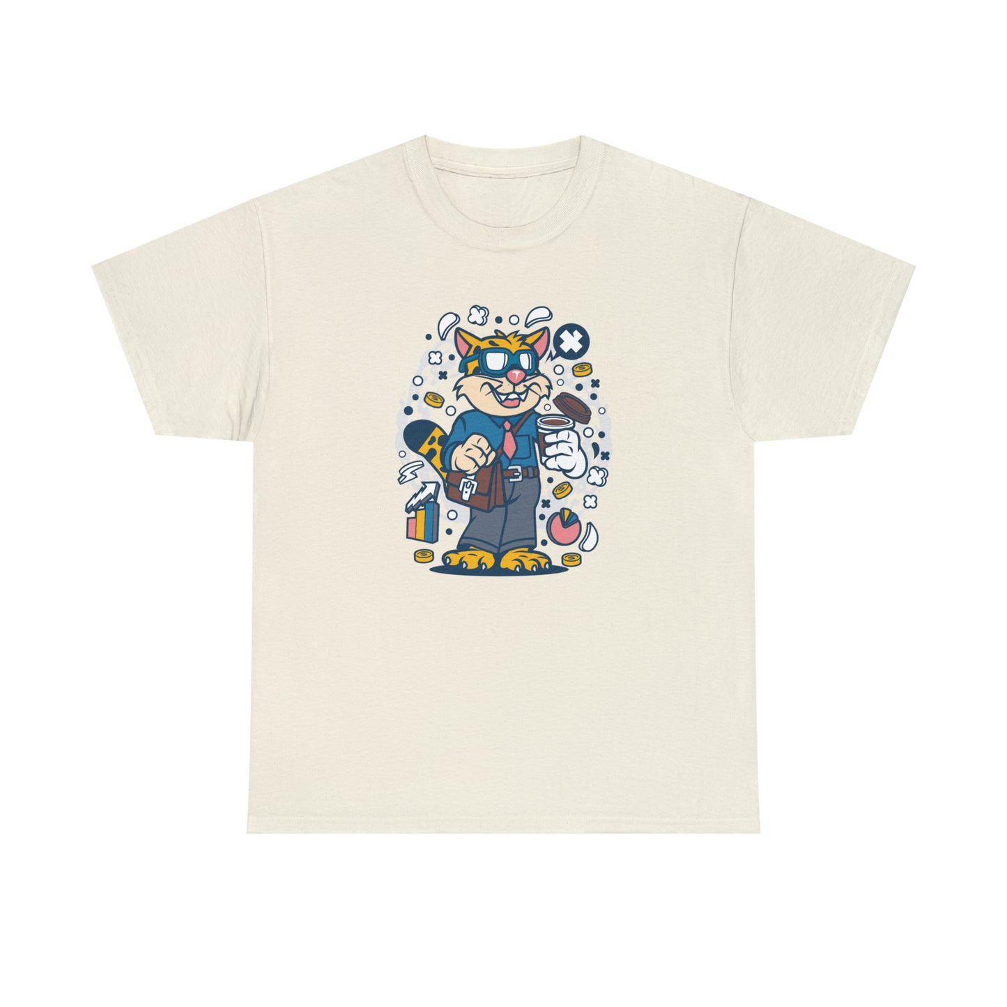 Leopard Businessman Cartoon T-Shirt