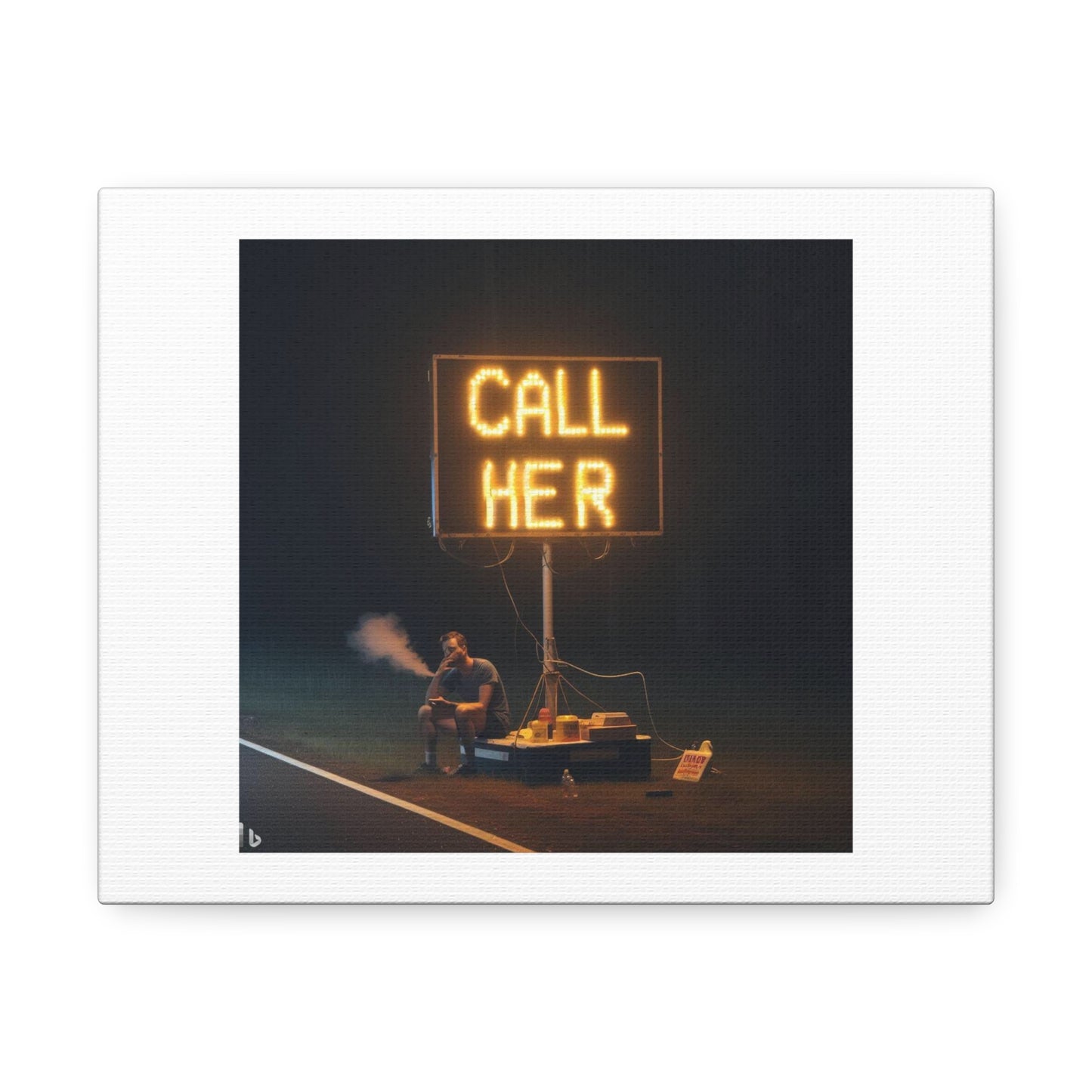 The Universe Has a Sign For You 'Call Her' 'Designed by AI' Art Print on Canvas