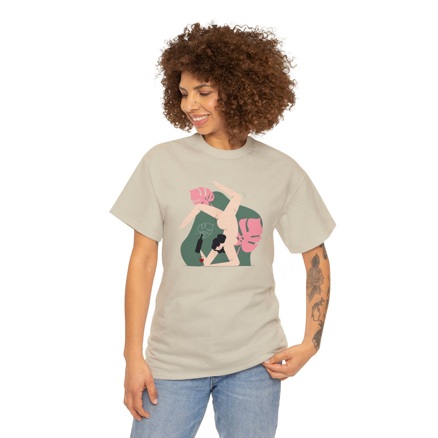 Chill Vibes, Naked Yoga Cotton T-Shirt