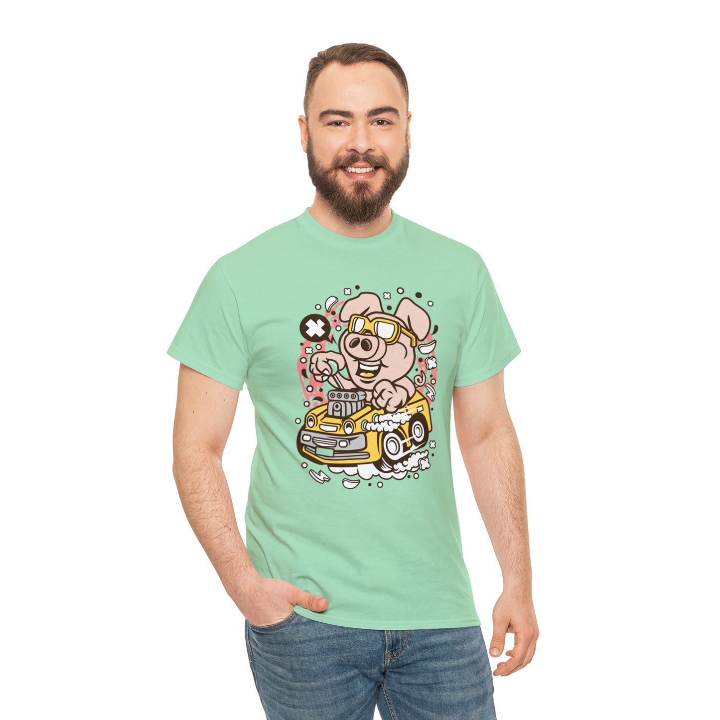 Oink Hot Rod Cartoon T-Shirt