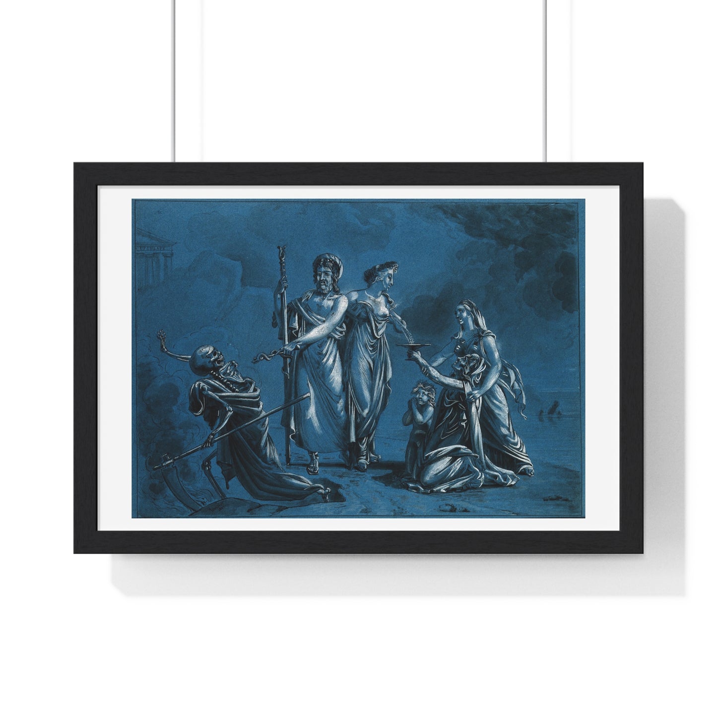 Aesculapius (Representing Medicine) Routing Death, Ceres Supplying Milk to the Starving (1822) from the Original, Framed Print