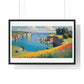 Cornish Harbour in Springtime 'Designed by AI' Framed Art Print