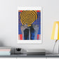 Woman Portrait from Behind, Bold Decor Art 'Designed by AI' Canvas Print