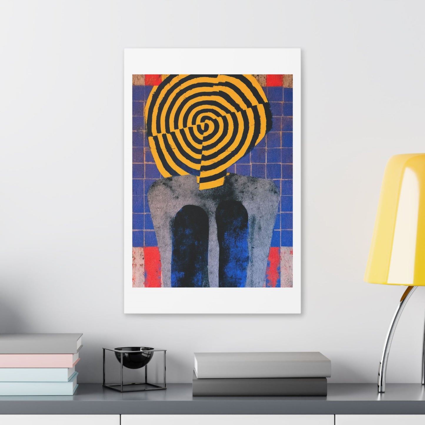 Woman Portrait from Behind, Bold Decor Art 'Designed by AI' Canvas Print