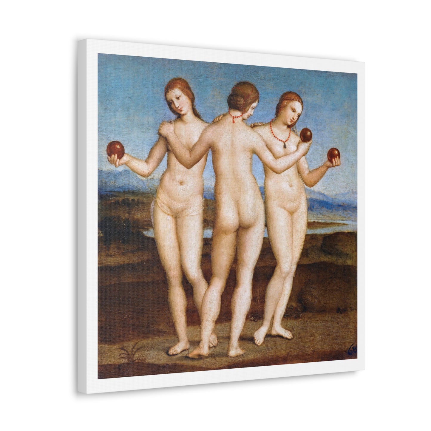 The Three Graces (1504) by Raphael, Canvas Art Print from the Original