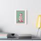 Cute Pink Cat Stretched Canvas Wall Art
